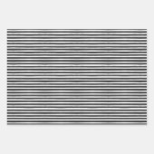 Zwarte en goudScandinavische sterren en Stripes Inpakpapier Vel (Voorkant 2)