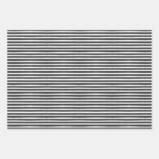 Zwarte en goudScandinavische sterren en Stripes Inpakpapier Vel (Voorkant 2)