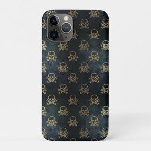 Zwarte en goudschedels Case-Mate iPhone case