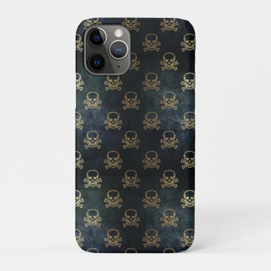 Zwarte en goudschedels Case-Mate iPhone case (Achterkant)