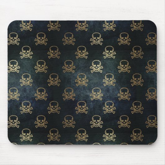Zwarte en goudschedels muismat (Voorkant)