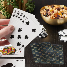Zwarte en goudschedels pokerkaarten