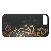 Zwarte en goudsinaasappelwijn Case-Mate iPhone case (Achterkant (Horizontaal))