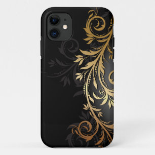 Zwarte en goudsinaasappelwijn Case-Mate iPhone case