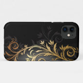 Zwarte en goudsinaasappelwijn Case-Mate iPhone case (Achterkant (horizontaal))