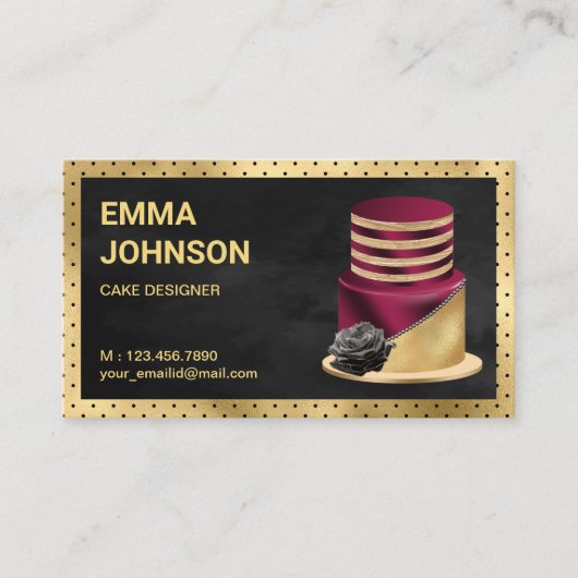 Zwarte en goudstakkerij visitekaartje (Voorkant)