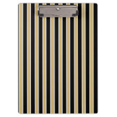 Zwarte en goudstaven - Schoolkleuren Klembord (Voorkant)