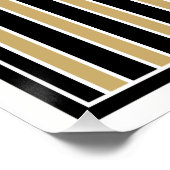 Zwarte en goudstaven - Schoolkleuren Poster (Hoek)