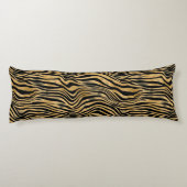 Zwarte en goudtijgerstrepen lichaamskussen (Achterkant)