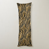 Zwarte en goudtijgerstrepen lichaamskussen (Achterkant (Verticaal))