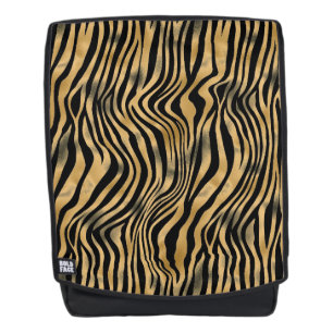 Zwarte en goudtijgerstrepen rugtassen