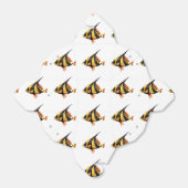 Zwarte en goudtropische vissen bedankdoosjes (Uitgevouwen)