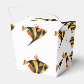 Zwarte en goudtropische vissen bedankdoosjes (Achterkant)