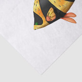 Zwarte en goudtropische vissen tissuepapier (Detail)