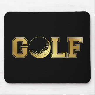 Zwarte en goudverfijnde GolfMuismat Muismat