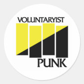 Zwarte en goudvlagbars ronde sticker (Voorkant)