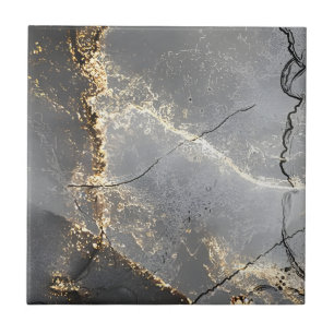 zwarte en goudvloertegels diepe kleurtoon tegeltje