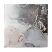 zwarte en goudvloertegels grijs wit tegeltje (Voorkant)