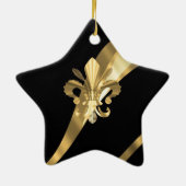 Zwarte en goudvlooien keramisch ornament (Achterkant)