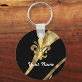 Zwarte en goudvlooien sleutelhanger (Voorkant)