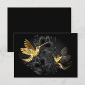 Zwarte en goudvogel aankondiging (Voorkant / Achterkant)