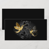 Zwarte en goudvogel aankondiging (Voorkant / Achterkant)