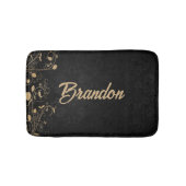 Zwarte en goudvogel badmat (Voorkant)