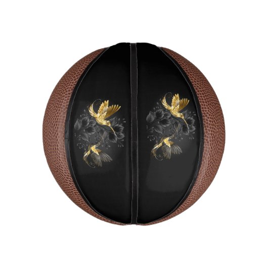 Zwarte en goudvogel basketbal (Verticaal)