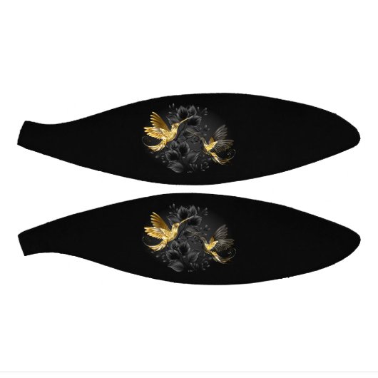 Zwarte en goudvogel basketbal (Panelen)