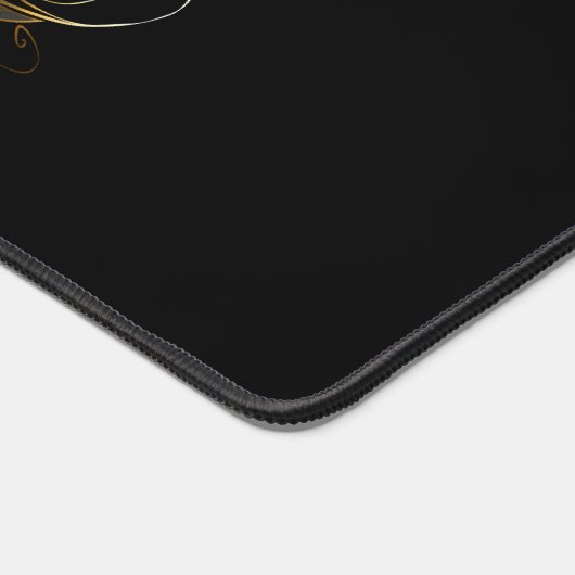 Zwarte en goudvogel bureaumat (Hoek)