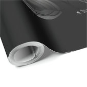 Zwarte en goudvogel cadeaupapier (Rol Hoek)