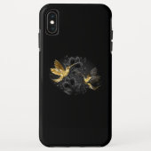Zwarte en goudvogel Case-Mate iPhone case (Achterkant)
