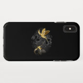 Zwarte en goudvogel Case-Mate iPhone case (Achterkant (horizontaal))