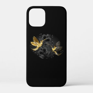 Zwarte en goudvogel Case-Mate iPhone case
