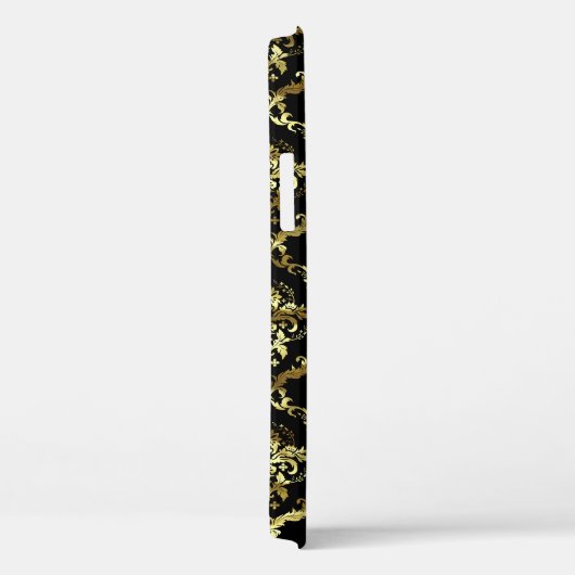 Zwarte en goudvogel Case-Mate iPhone case (Achterkant / Rechts)