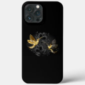 Zwarte en goudvogel Case-Mate iPhone case (Achterkant)
