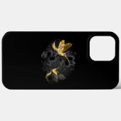 Zwarte en goudvogel Case-Mate iPhone case (Achterkant (horizontaal))