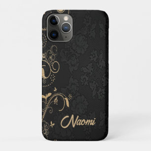 Zwarte en goudvogel Case-Mate iPhone case