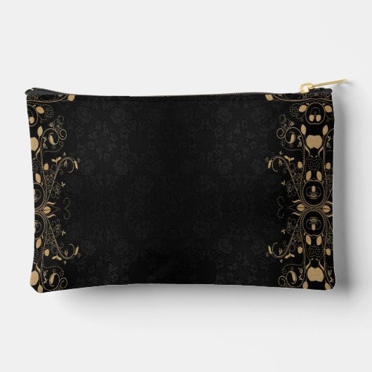 Zwarte en goudvogel etui (Achterkant)