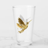 Zwarte en goudvogel glas (Achterkant)