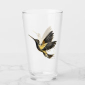 Zwarte en goudvogel glas (Voorkant)