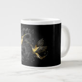 Zwarte en goudvogel grote koffiekop (Voorkant rechts)