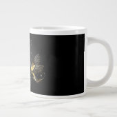 Zwarte en goudvogel grote koffiekop (Rechts)