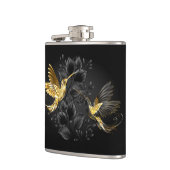 Zwarte en goudvogel heupfles (Links)