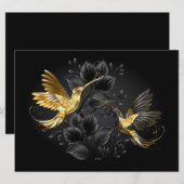 Zwarte en goudvogel menu (Voorkant / Achterkant)