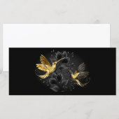 Zwarte en goudvogel menu (Voorkant / Achterkant)