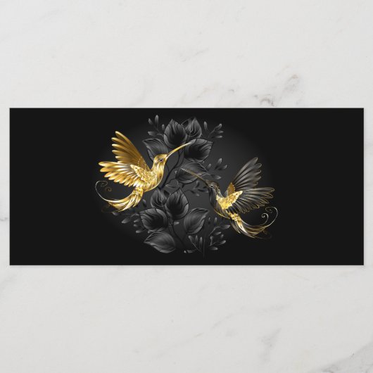 Zwarte en goudvogel menu (Voorkant)