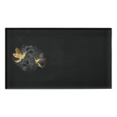 Zwarte en goudvogel naambadge (Voorkant)