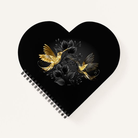 Zwarte en goudvogel notitieboek (Voorkant)