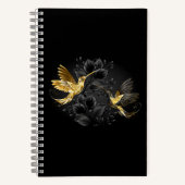 Zwarte en goudvogel notitieboek (Voorkant)